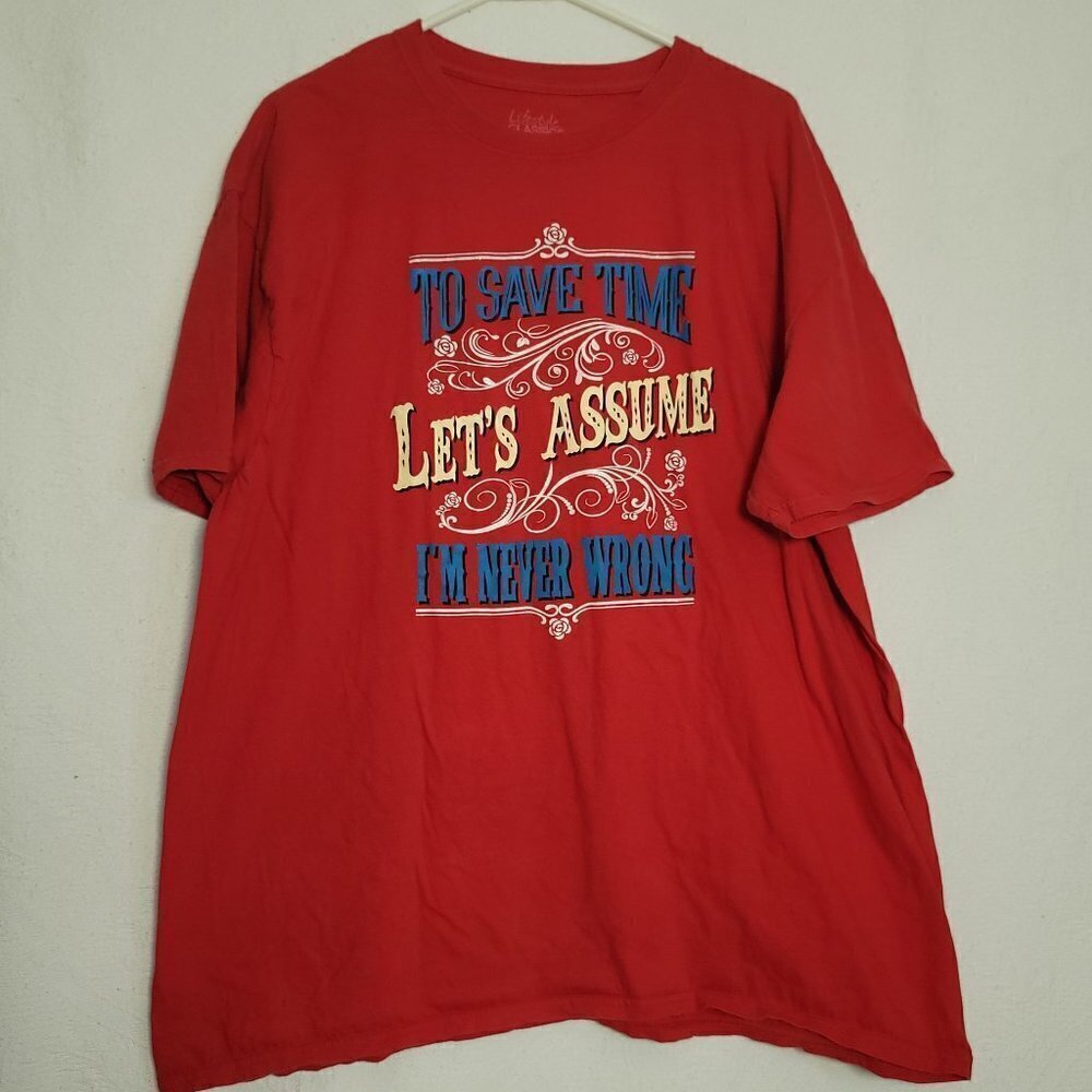 237. Life Style Classics Short Sleeve T-Shirt Red Sz XXL